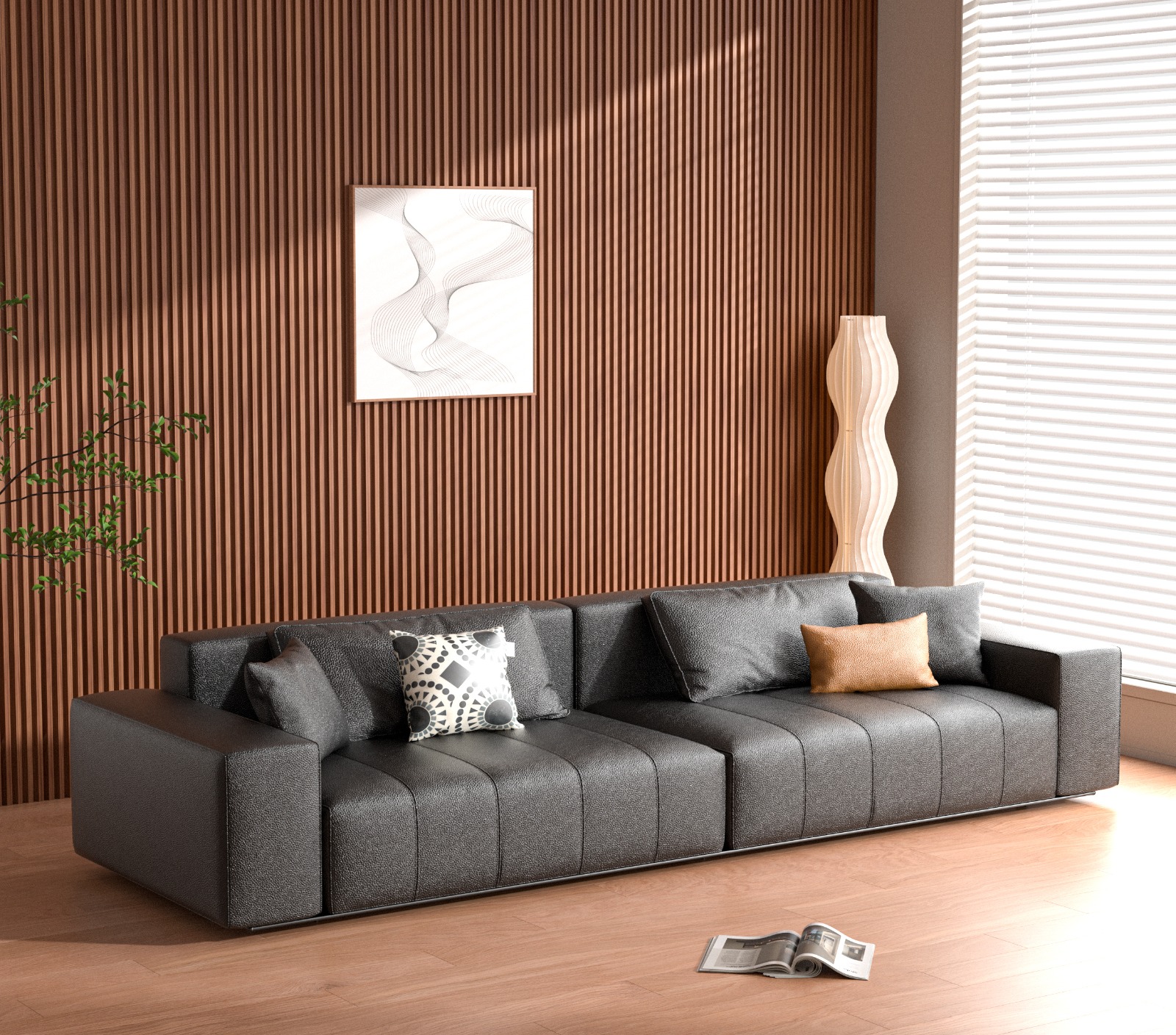Enhance Your Interiors with Phoenix WPC Charcoal Louvers